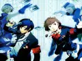 Personajes de Persona 3 Portable, con cartas flotando. ¿Cuáles serán sus respuestas?