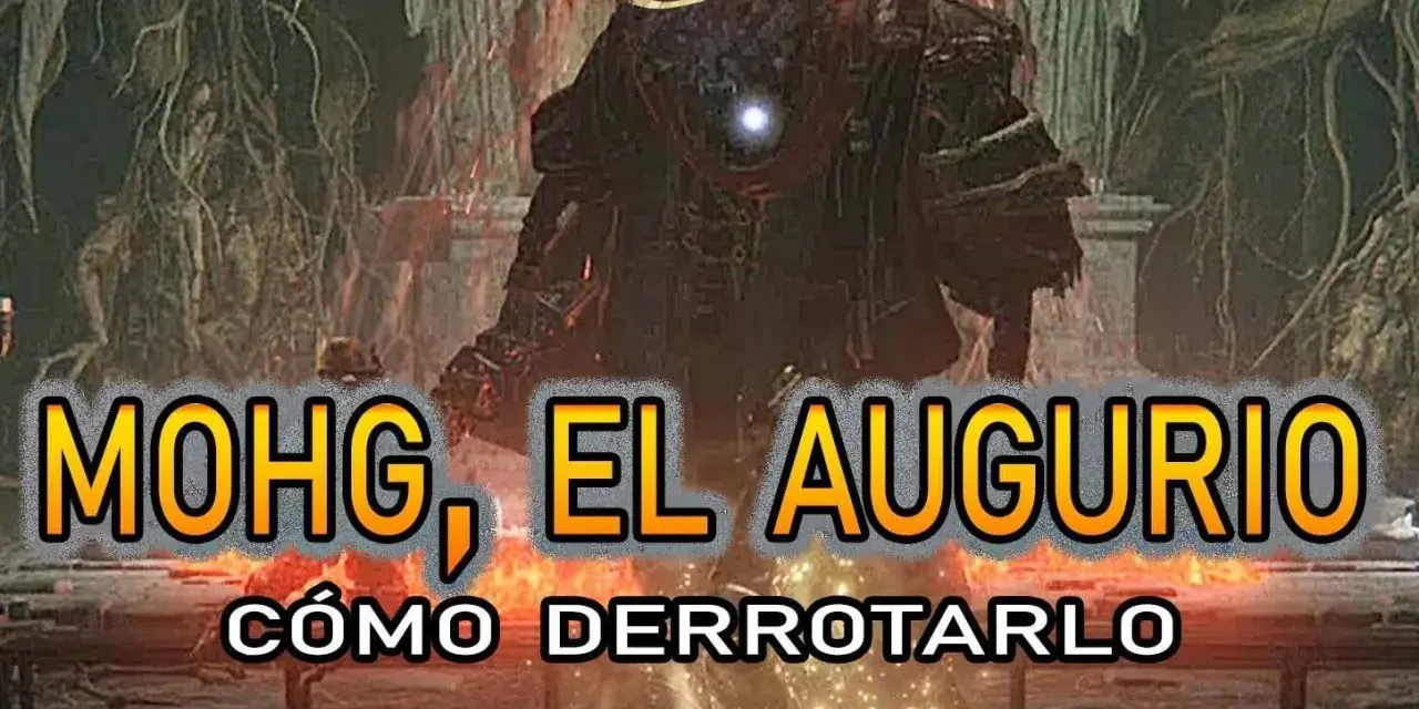Mohg, el Augurio, un temible jefe de Elden Ring, se alza en un entorno sombrío. Aprende cómo derrotarlo.