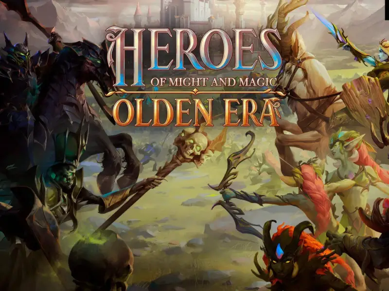 Criaturas fantásticas y guerreros se preparan para la batalla en Heroes of Might and Magic Olden Era.